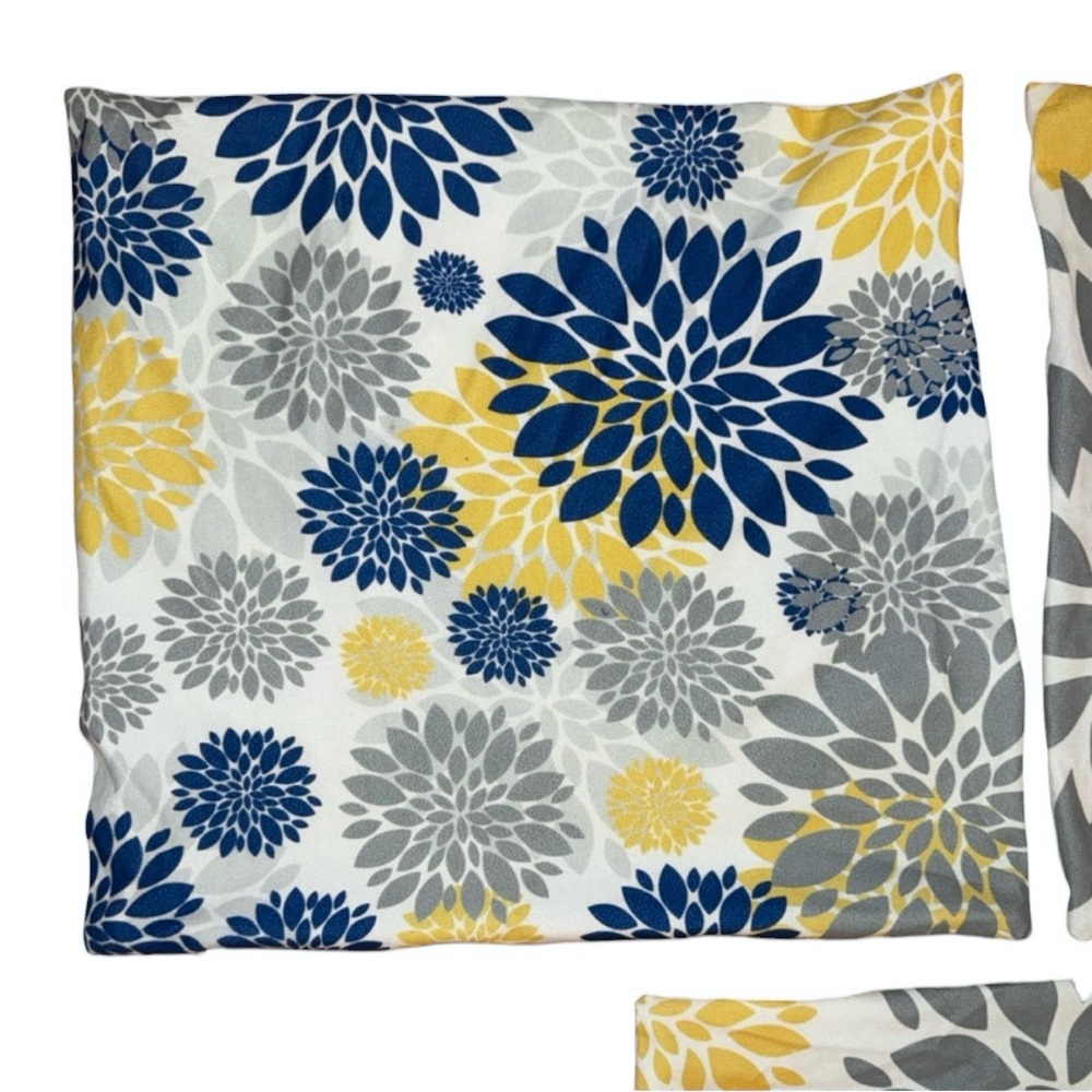 Floral Decorative Throw Pillow Covers 18”x18”  (Set of 3) - Picture 3 of 9